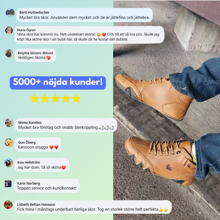 Alpaca - ergonomisk, vattentät & smärtlindrande lädersandal