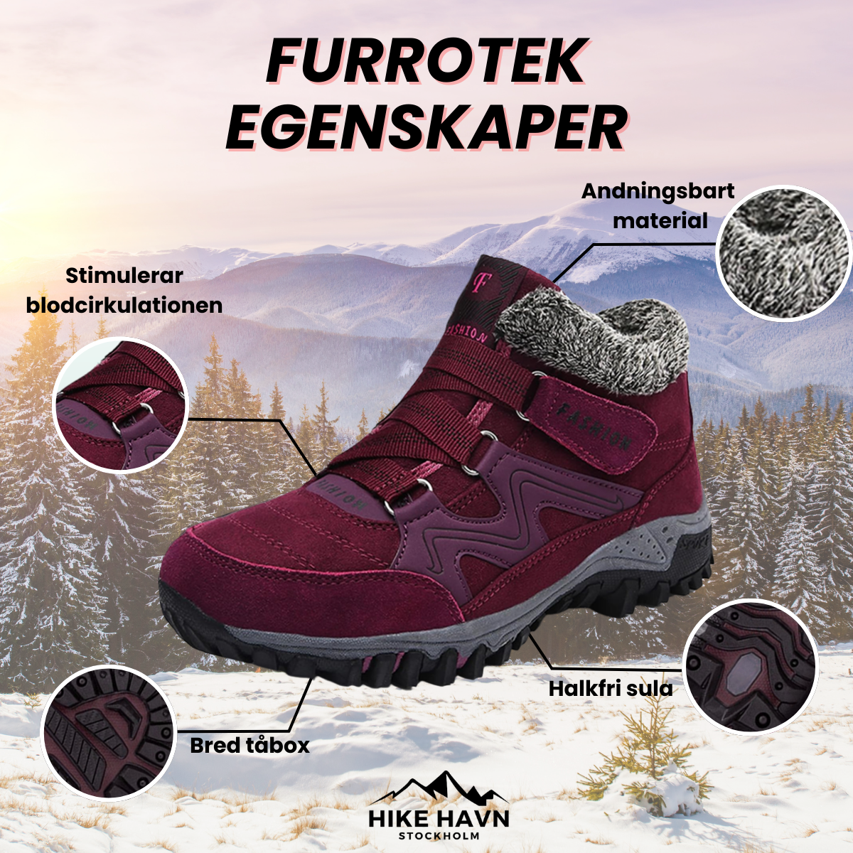 FurroTek – Höga Vinterkängor med Pälsskydd